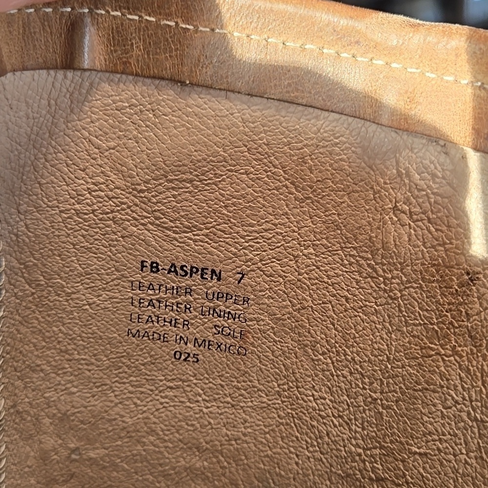 Freebird Aspen Knee High Leather Boots Straps Zip Back Brown Saddle Leather 7 - Picture 9 of 12